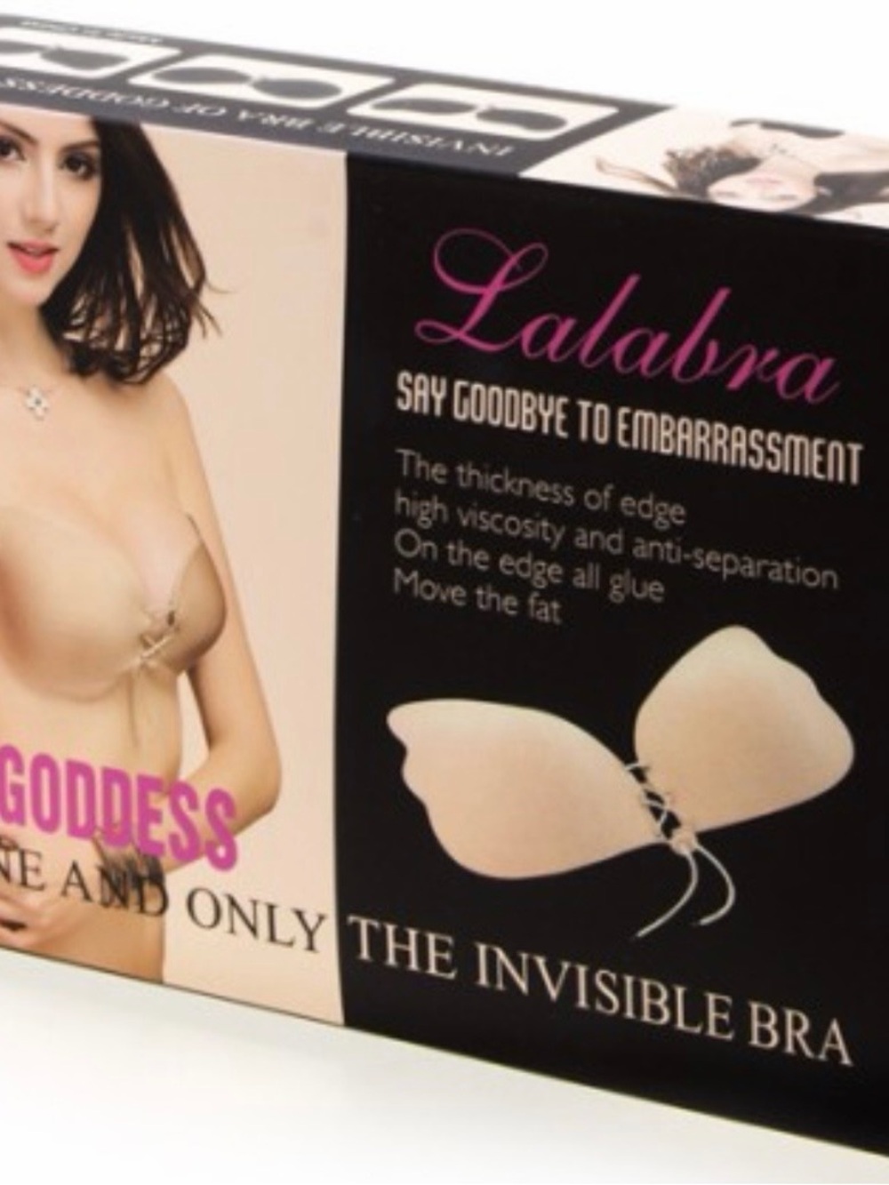 Nude Adhesive Strapless Bandeau with Front Drawstring